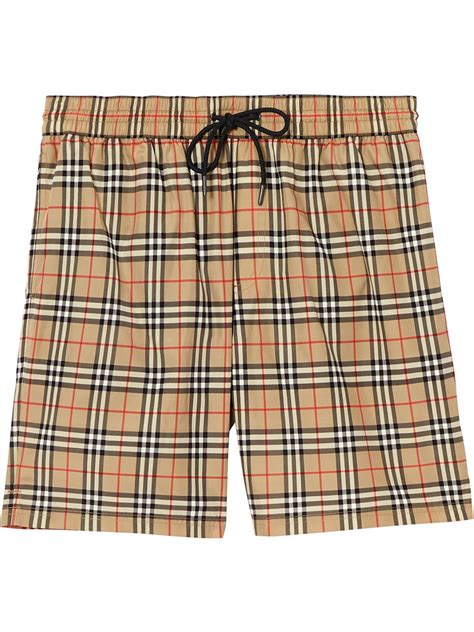 Burberry Vintage Check Print Swim Shorts 